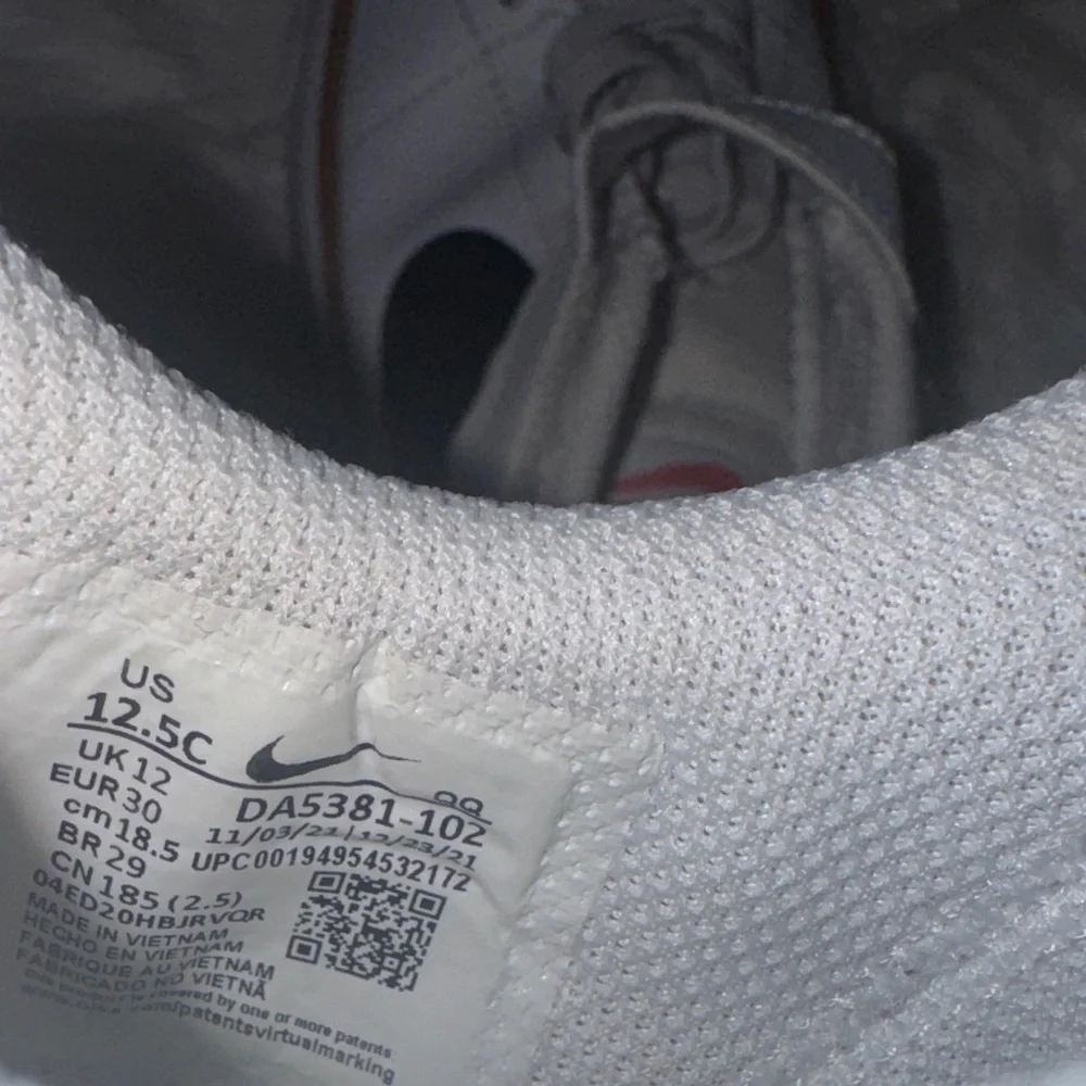 Nike Kids White and Tan Sneakers